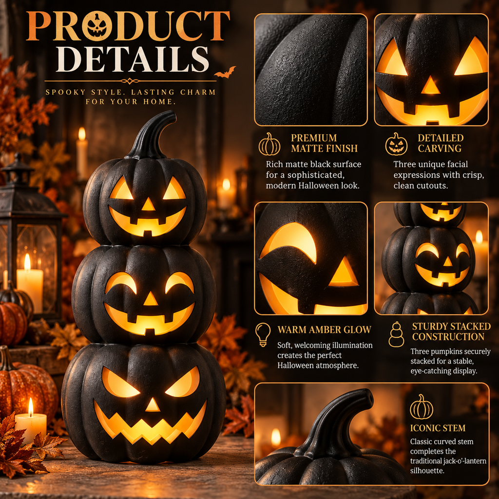 Light-up pumpkin decoration