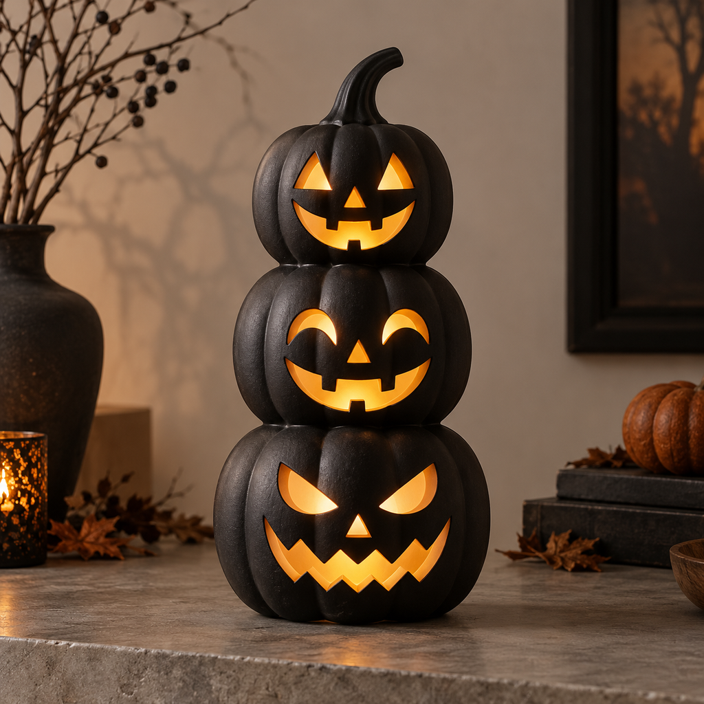 Light-up pumpkin decoration