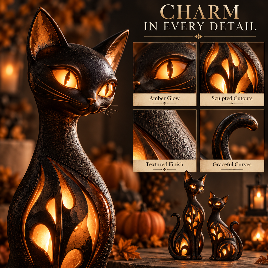 Midnight Cat Ornaments