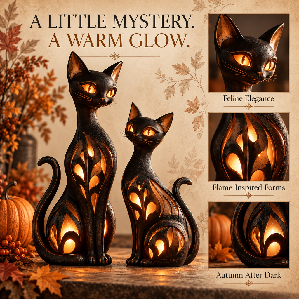 Midnight Cat Ornaments