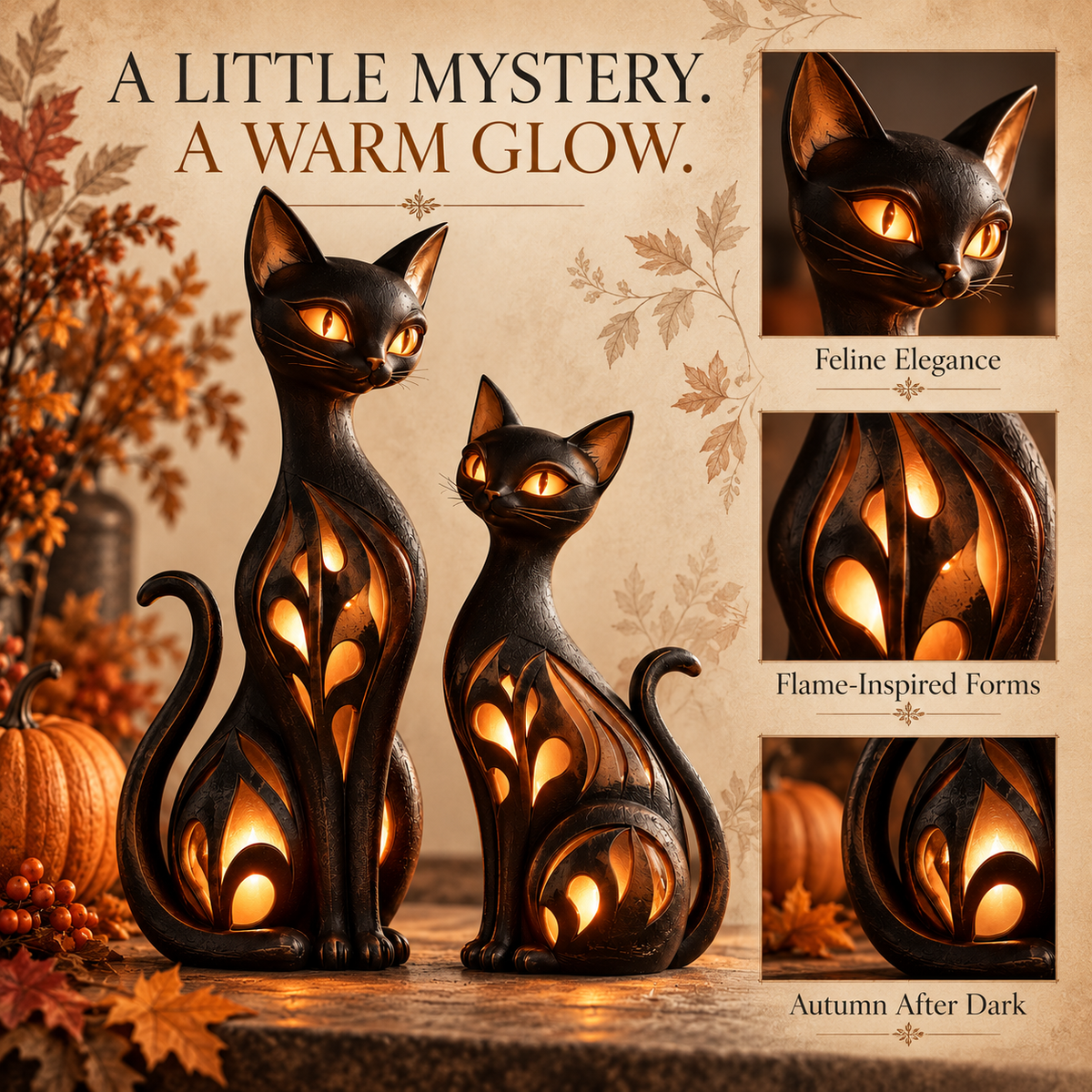 Midnight Cat Ornaments