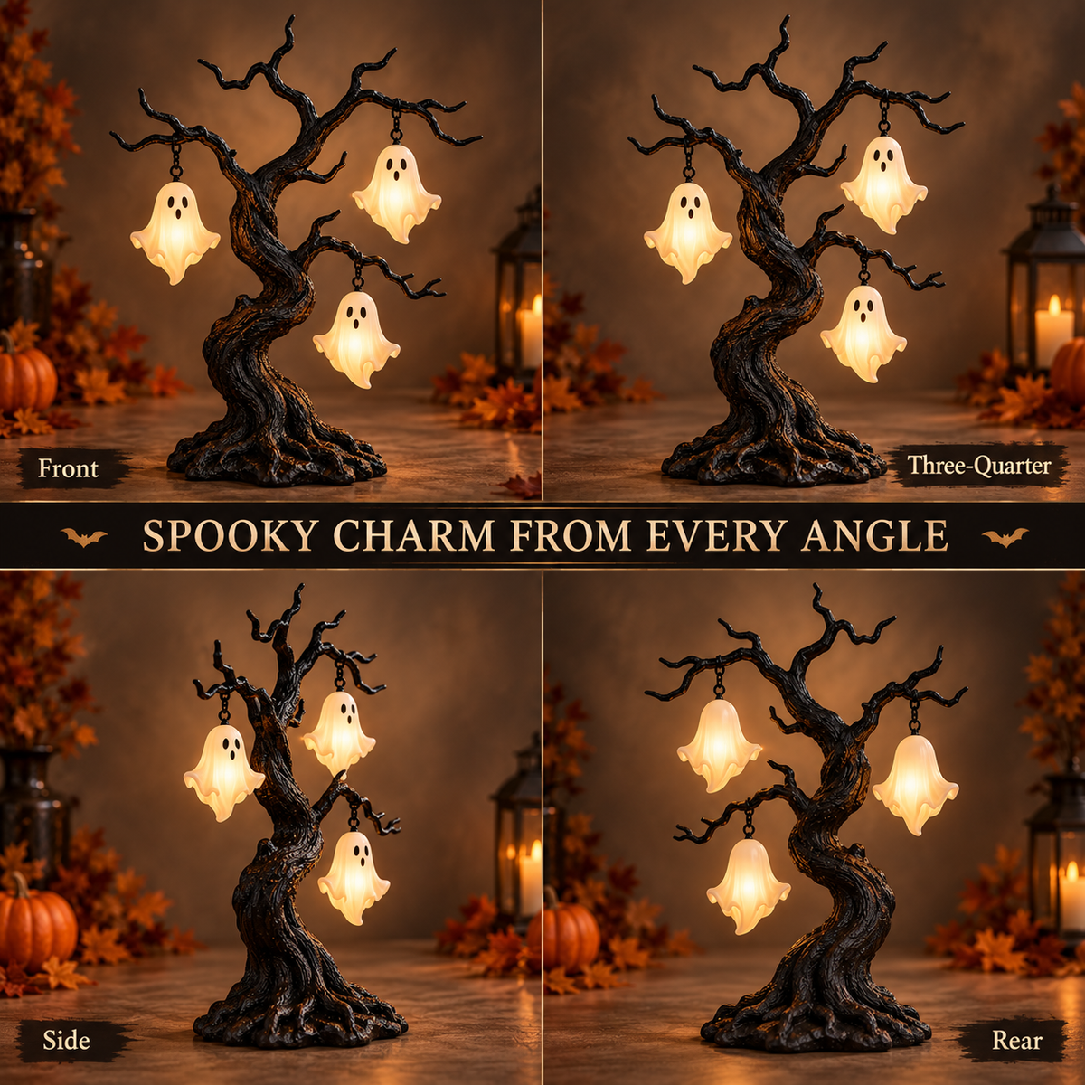 Glowing Ghost Tree Halloween Decor