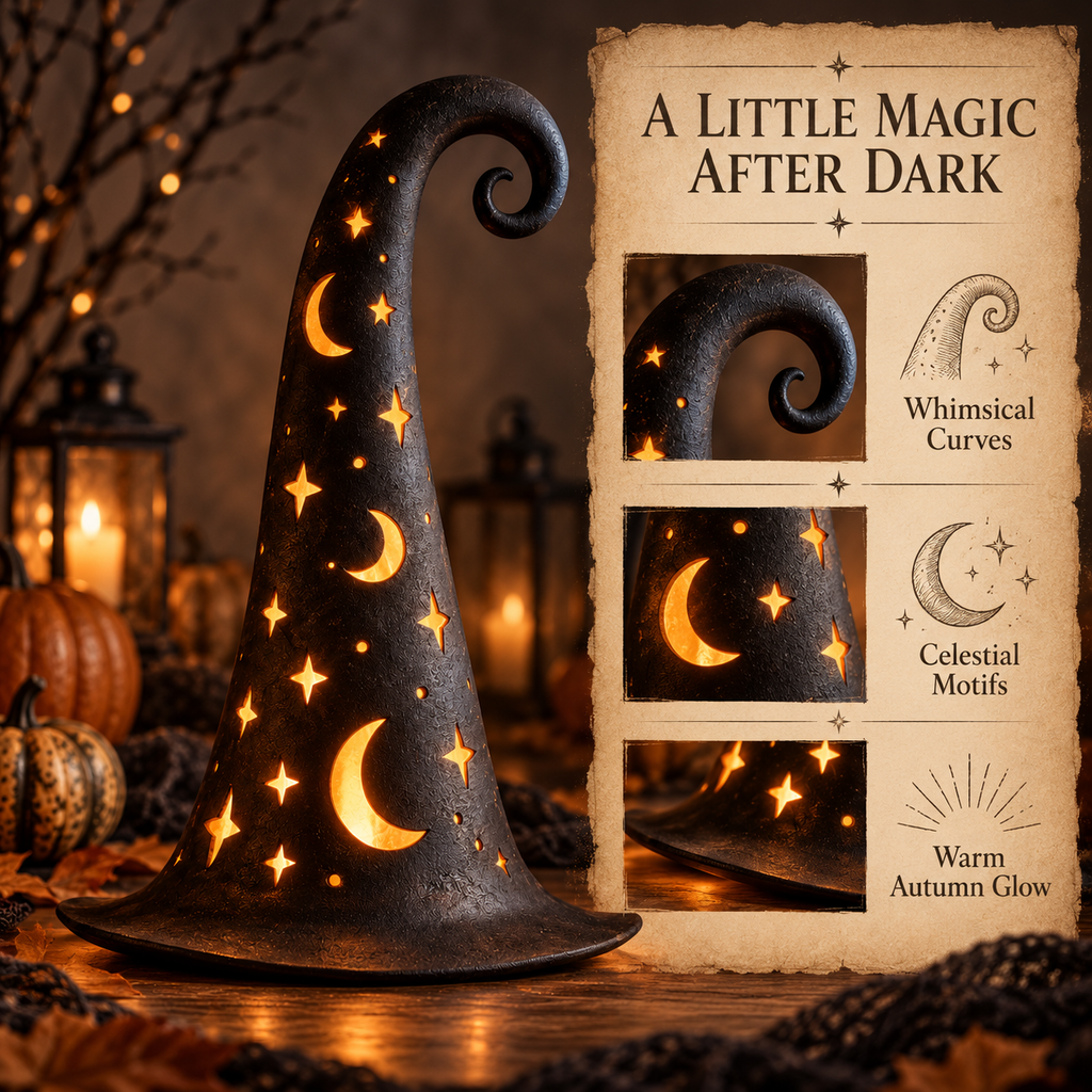 Star and Moon Witch Hat