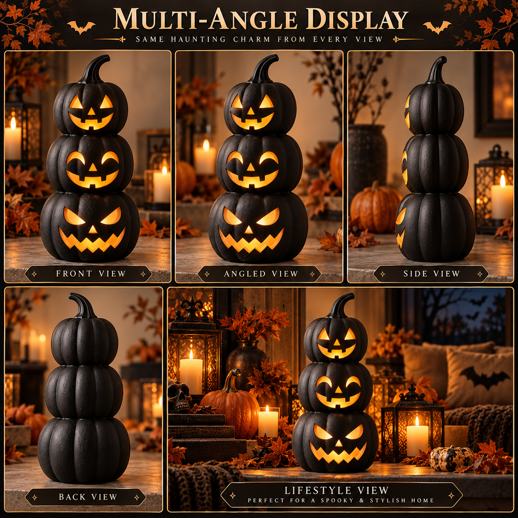 Light-up pumpkin decoration