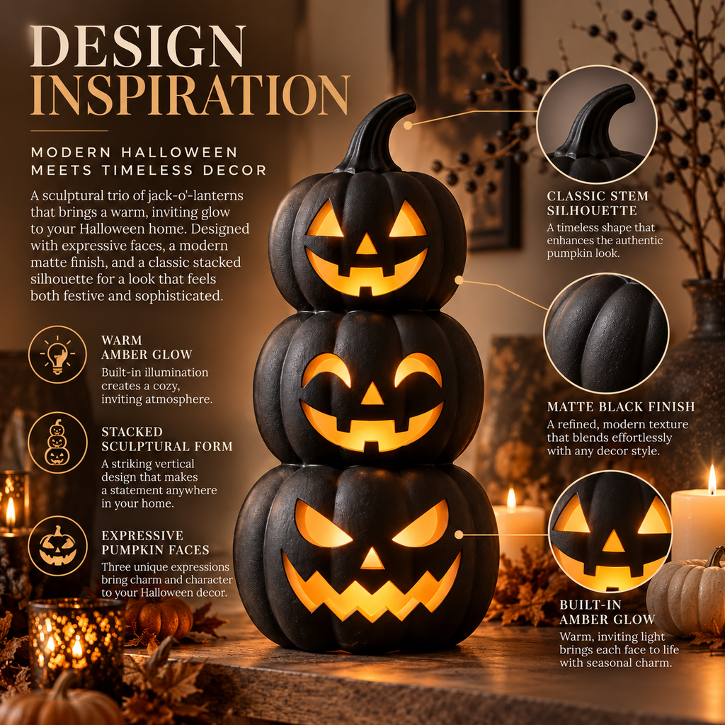 Light-up pumpkin decoration