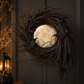 Bat Wreath Under the Moonlight