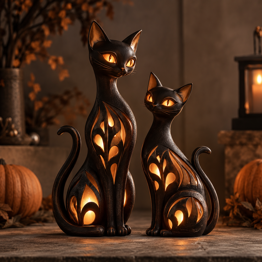 Midnight Cat Ornaments