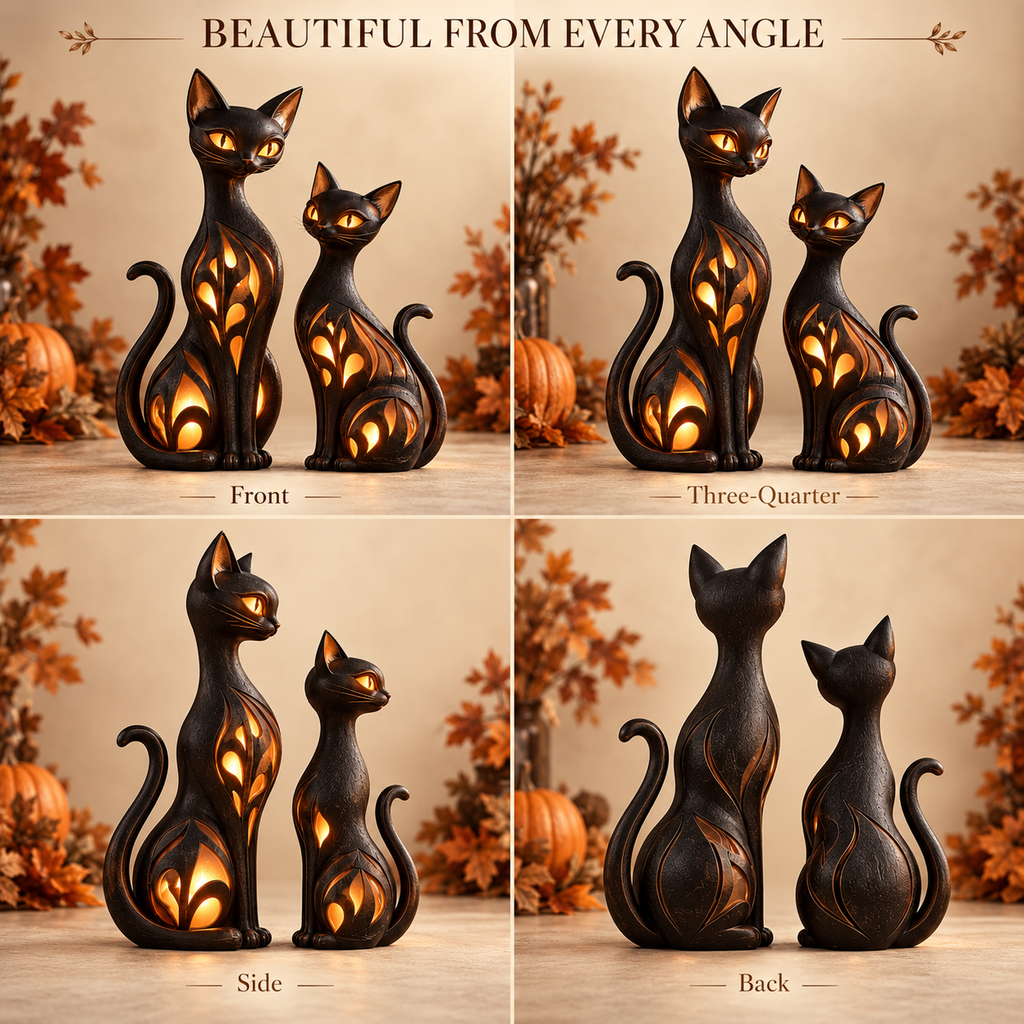 Midnight Cat Ornaments